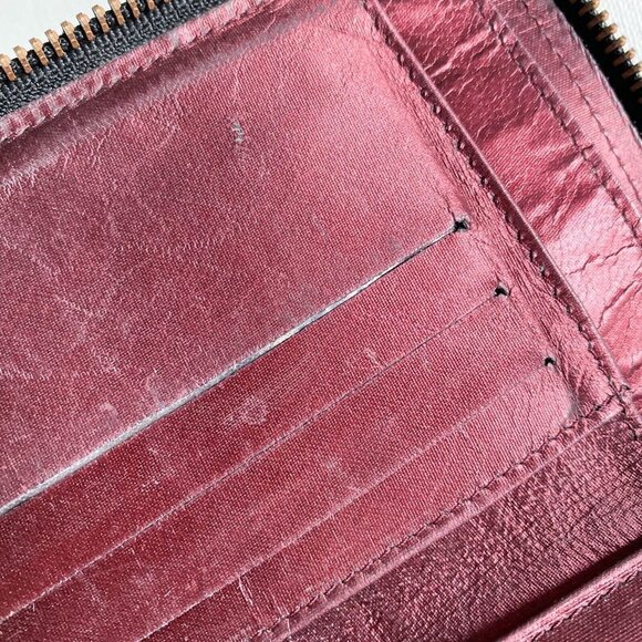 Vintage Jean Paul Goulthier Croc Skin Embossed Brown Zip Around Square Wallet - Picture 8 of 11